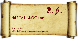 Mázi Jázon névjegykártya